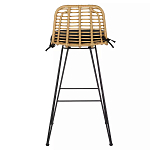 Стул барный с ротанговым плетением Half Bar Chair with Wicker без подлокотников варинант исполнения - 3 | Loft Concept в Рязани