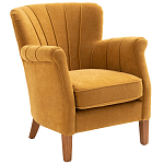 Кресло велюровое на ножках из массива ясеня Jessie Armchair варинант исполнения - 1 | Loft Concept в Рязани