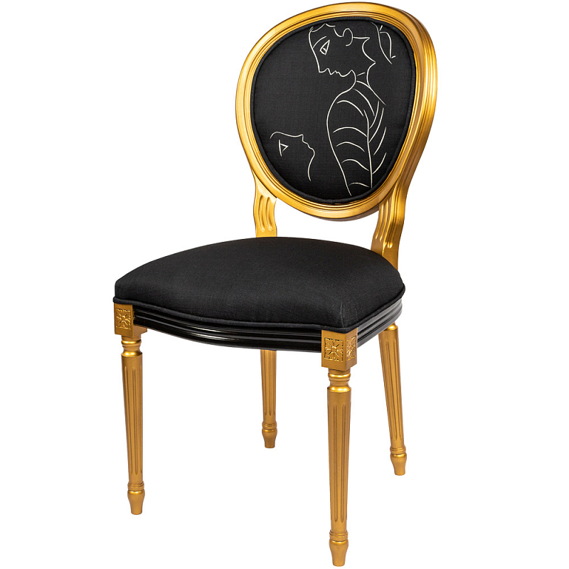Стул White Silhouette Mother Stool Черный Золотой Стул White Silhouette Mother Stool Черный Золотой в Рязани | Loft Concept