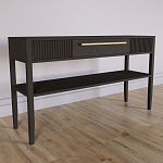 Дизайнерская Консоль с полкой и ящиком Primo Темный орех варинант исполнения - 2 | Loft Concept в Рязани