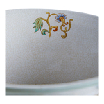 Ваза высокая из фарфора на бронзовом основании Turquoise Blooming Garden варинант исполнения - 3 | Loft Concept в Рязани