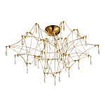 Потолочный светильник с тонкой металлической конструкцией цвета золото Quasar варинант исполнения - 1 | Loft Concept в Рязани