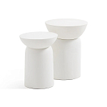 Приставной столик белого цвета Tori варинант исполнения - 4 | Loft Concept в Рязани