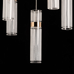 Люстра каскадная с прозрачными цилиндрическими плафонами Jenae Glass Tube Lighting варинант исполнения - 10 | Loft Concept в Рязани