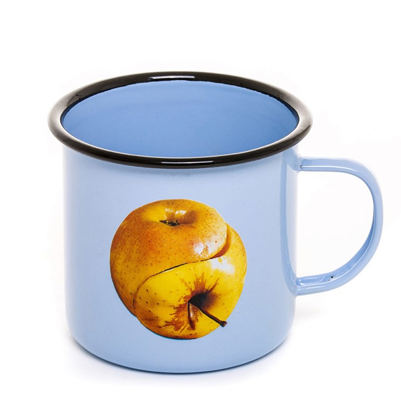 Кружка Seletti Apple Голубой Желтый Кружка Seletti Apple Голубой Желтый в Рязани | Loft Concept