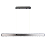 Люстра линейная металлическая черного цвета с прозрачным декором по краям Radiant Rail варинант исполнения - 2 | Loft Concept в Рязани