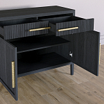 Буфет Primo с двумя ящиками и двумя фасадами Черный дуб варинант исполнения - 5 | Loft Concept в Рязани