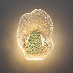 Бра с рельефным волнообразным стеклянным плафоном и вставкой из мрамора Liquid Stone варинант исполнения - 4 | Loft Concept в Рязани