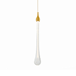 Подвесной светильник с плафоном в форме капли на золотистом каркасе Raindrop варинант исполнения - 2 | Loft Concept в Рязани