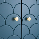 Шкаф двухдверный Scale Ornament Blue Wardrobe варинант исполнения - 8 | Loft Concept в Рязани