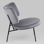 Мини-кресло District Lounge велюр серый варинант исполнения - 2 | Loft Concept в Рязани