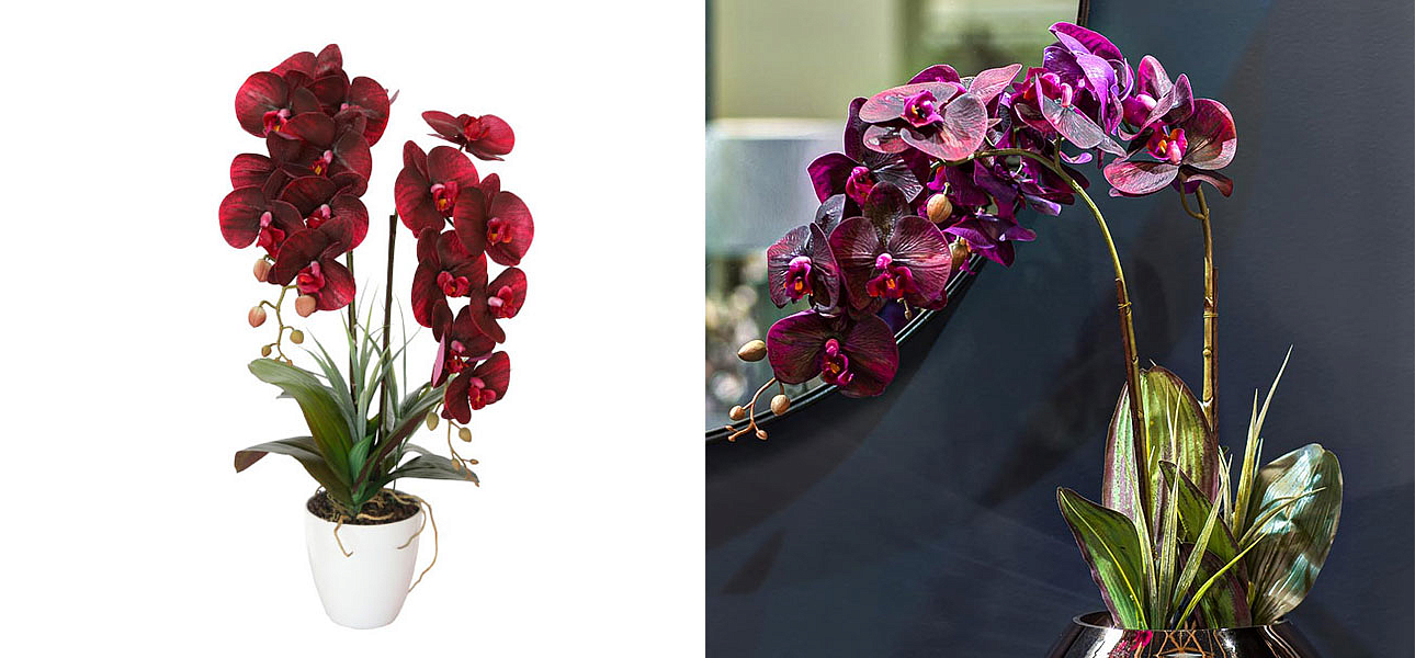 Искусственная орхидея Мультифлора burgundy Искусственная орхидея Мультифлора burgundy - Loft-Concept в Рязани
