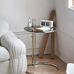 Дизайнерский журнальный стол круглый на стальном каркасе Fahek варинант исполнения - 1 | Loft Concept в Рязани