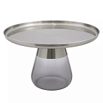 Кофейный столик с основанием из закаленного стекла Classic Round Gray Table варинант исполнения - 1 | Loft Concept в Рязани