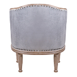 Кресло низкое с мягкой обивкой из велюра на 4-х деревянных ножках Emile Armchair grey варинант исполнения - 3 | Loft Concept в Рязани