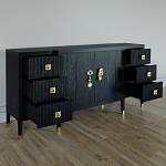 Большой Комод-буфет Elsa Dreams Black с ящиками варинант исполнения - 6 | Loft Concept в Рязани