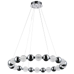 Светодиодная кольцевая люстра Crystal Globule Chrome Chandelier варинант исполнения - 4 | Loft Concept в Рязани