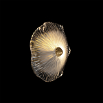 Бра в форме прозрачного стеклянного цветка с рельефной текстурой Textured Glass варинант исполнения - 8 | Loft Concept в Рязани