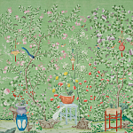 Обои ручная роспись Belvoir Pistachio варинант исполнения - 1 | Loft Concept в Рязани