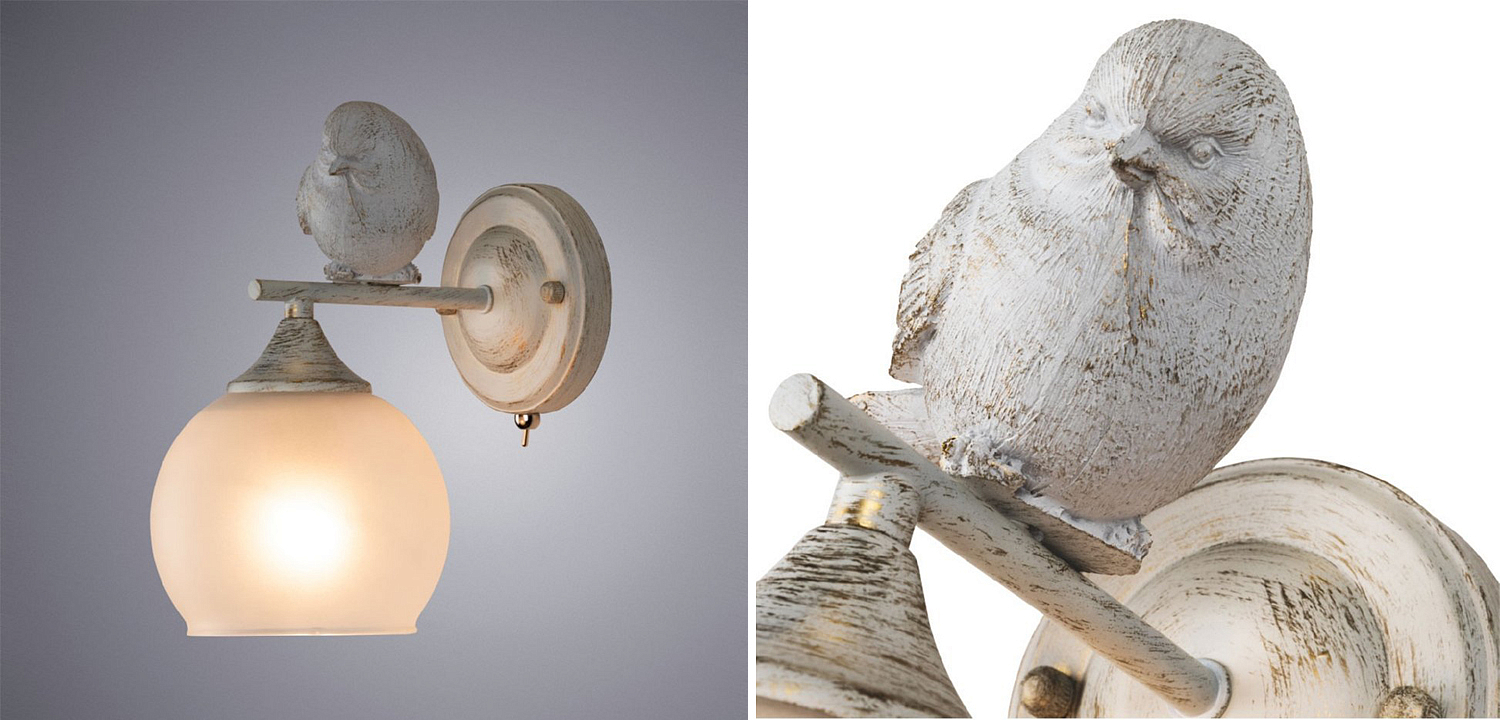 Бра Provence Bird white Бра Provence Bird white - Loft-Concept в Рязани