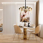 Люстра с прямоугольными хрустальными плафонами Glass Rectangles Gold Chandelier 60 варинант исполнения - 2 | Loft Concept в Рязани