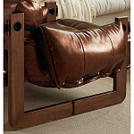 Кресло-диван кожаное на деревянном каркасе Medieval Furniture варинант исполнения - 6 | Loft Concept в Рязани