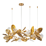 Люстра на ветвистом каркасе с листьями Golden Wreath варинант исполнения - 1 | Loft Concept в Рязани
