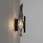 Бра с волнообразным стеклянным плафоном и вставкой из мрамора Liquid Stone варинант исполнения - 12 | Loft Concept в Рязани