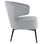 Современное мягкое кресло на металлических ножках Rakush Grey варинант исполнения - 5 | Loft Concept в Рязани