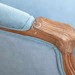 Кресло Ava Classical Armchair light blue velour варинант исполнения - 5 | Loft Concept в Рязани