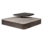 Столик журнальный квадратный  с полкой Sculptural Marble Accent с мрамором  варинант исполнения - 2 | Loft Concept в Рязани