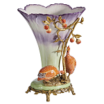 Ваза с цесарками из фарфора с бронзовыми элементами Garden of Eden варинант исполнения - 3 | Loft Concept в Рязани