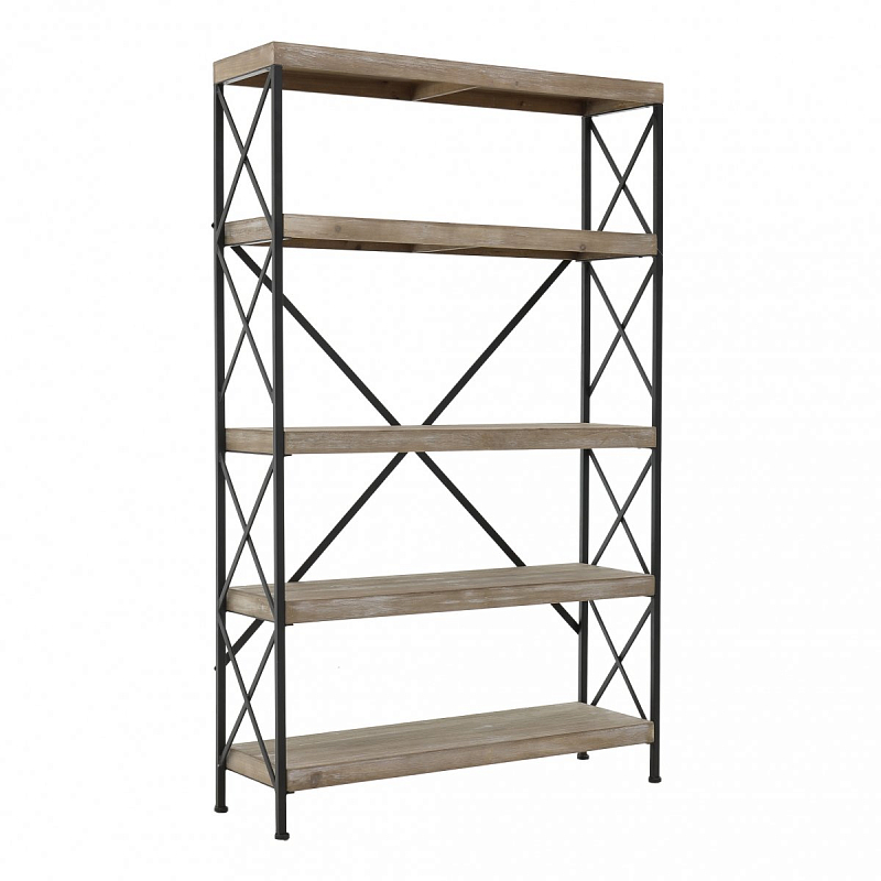 Стеллаж Metal Geometry X-racks Черный Бежевый Стеллаж Metal Geometry X-racks Черный Бежевый в Рязани | Loft Concept