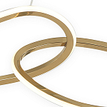 Люстра подвесная с 4-мя асимметричными кольцами золотого цвета Ring Horizontal варинант исполнения - 2 | Loft Concept в Рязани