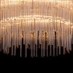 Люстра круглая с прозрачными стеклянными трубками Nembus варинант исполнения - 5 | Loft Concept в Рязани