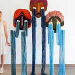 Вязаный Арт-Объект на стену из трех элементов Triptych варинант исполнения - 2 | Loft Concept в Рязани