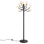 Торшер с плафонами из белых фарфоровых цветов на изогнутых ветвях Floralis варинант исполнения - 3 | Loft Concept в Рязани