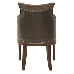 Кресло кожаное на 4-х деревянных ножках из массива березы Ethan Armchair brown варинант исполнения - 2 | Loft Concept в Рязани