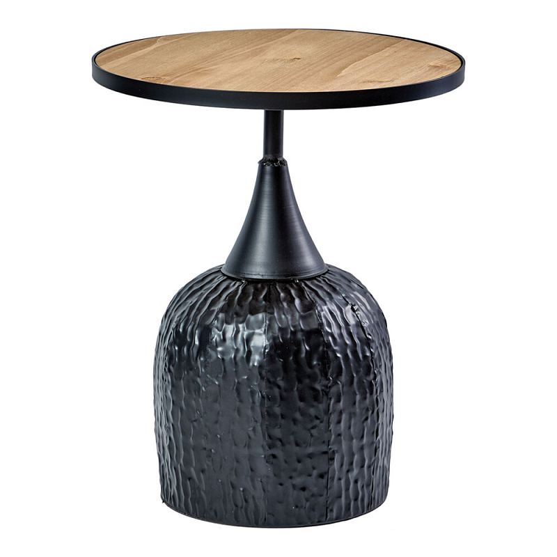 Приставной столик с факутрным черным основанием Ethiopia Кремовый Черный в Рязани | Loft Concept 