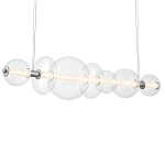 Подвесной светильник линейный с прозрачными стеклянными шарами разного диаметра Eurofase варинант исполнения - 1 | Loft Concept в Рязани