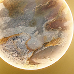 Бра в форме диска цвета латунь Brass Borders варинант исполнения - 2 | Loft Concept в Рязани