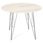 Стол обеденный с круглой столешницей из керамики на четырех ножках Sand Ceramics варинант исполнения - 1 | Loft Concept в Рязани