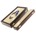 Нарды настольные из натурального камня лазурит и долерит Backgammon from Stone варинант исполнения - 15 | Loft Concept в Рязани