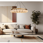 Люстра круглая с сферическими плафонами из натурального камня Phased Spheres варинант исполнения - 4 | Loft Concept в Рязани