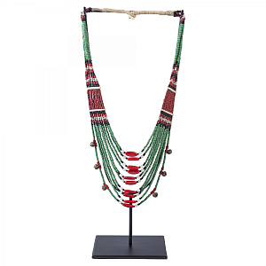 Этническое ожерелье на подставке Green Bells