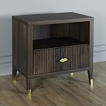 Прикроватная тумбочка с полкой Elsa Dreams Walnut  варинант исполнения - 1 | Loft Concept в Рязани