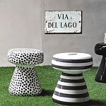 Дизайнерский журнальный стол белый в чёрный горох Gefan варинант исполнения - 2 | Loft Concept в Рязани