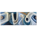 Арт-объект ручной работы Blue Abstraction из 4-х панелей варинант исполнения - 5 | Loft Concept в Рязани