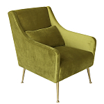 Кресло велюровое оливковое с подушкой Relaxation Soft варинант исполнения - 1 | Loft Concept в Рязани