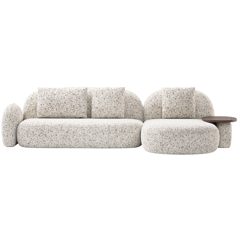 Модульный Диван Orus с кушеткой и столиком Молочный Орех в Рязани | Loft Concept 